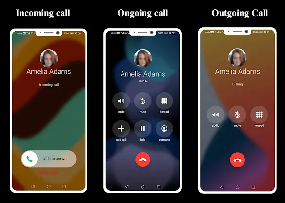 iCall Dialer Screen & Contacts screenshot 1