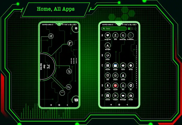Curve Hitech launcher -Applock screenshot 3