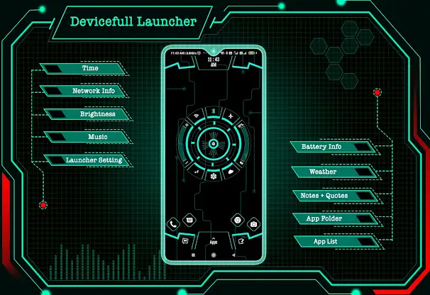 Devicefull Launcher - hitech screenshot 1