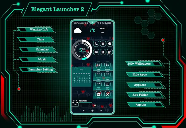 Elegant Launcher 2 - Applock screenshot 1