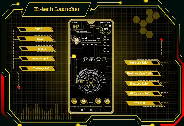Hi-tech launcher 2025 screenshot 1
