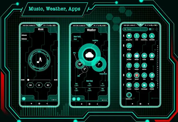 Futuristic UI Launcher screenshot 4