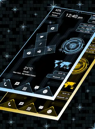 Hi-tech Square Launcher screenshot 3