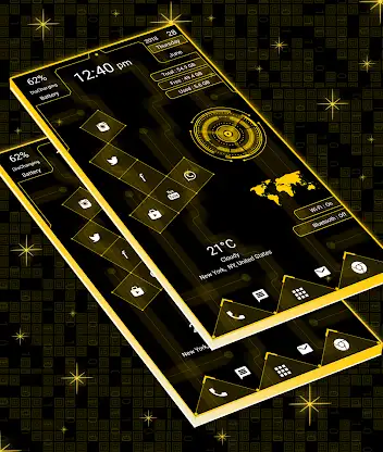 Hi-tech Square Launcher screenshot 2