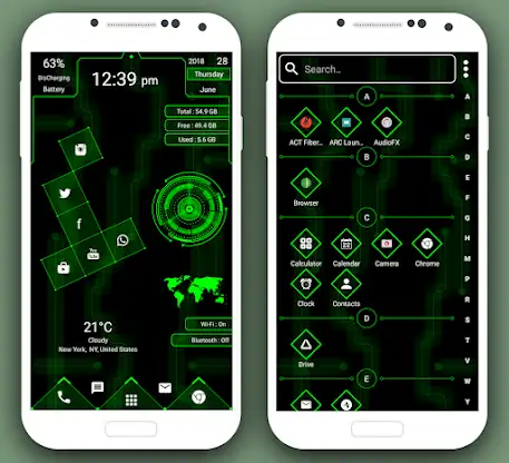 Hi-tech Square Launcher screenshot 5