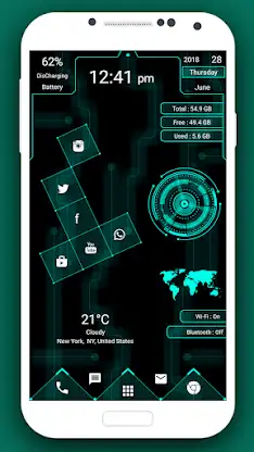 Hi-tech Square Launcher screenshot 8