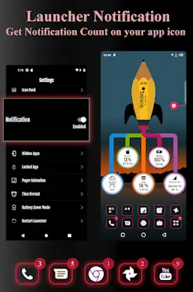 Infographic Launcher - HideApp screenshot 6