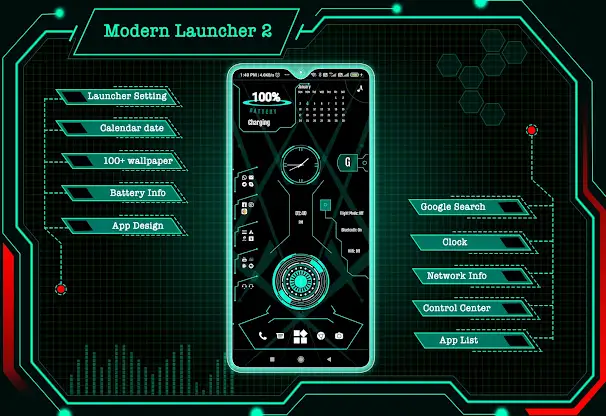 Modern Launcher 2 - AppLock screenshot 1