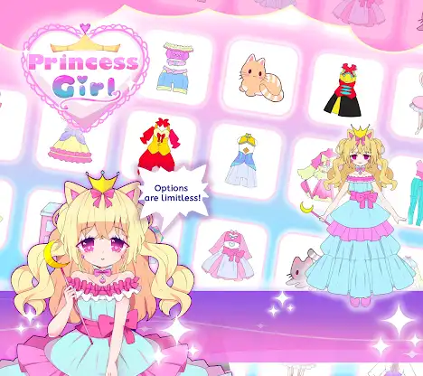 Princess Girl Dress up doll screenshot 1