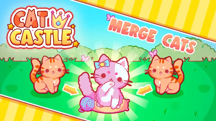 Cat Castle : Merge cute cats screenshot 1