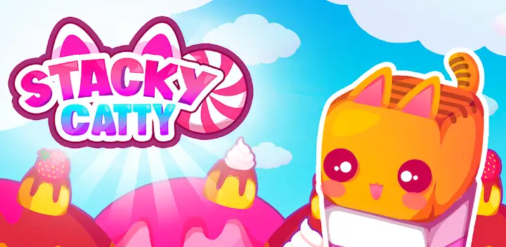 Stacky Cat kawaii runner Game — Android game banner
