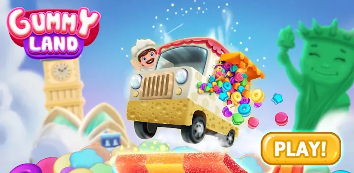 Gummy Land - Match 3 Games — Android game banner