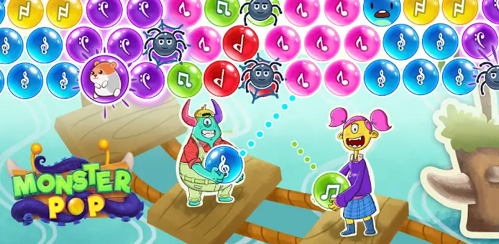 Monster Pop - Bubble Shooter — Android game banner