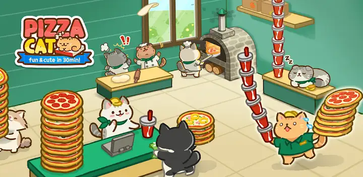 Pizza Cat: 30min fun guarantee — Android game banner