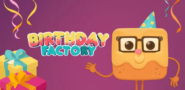 Birthday Factory: Kids games — Android game banner