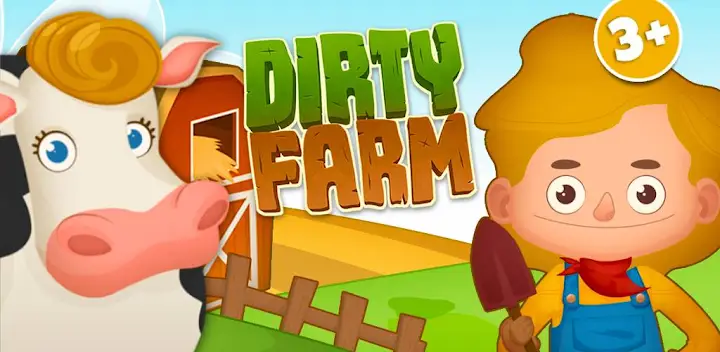 Dirty Farm: Games for Kids 2-5 — Android game banner