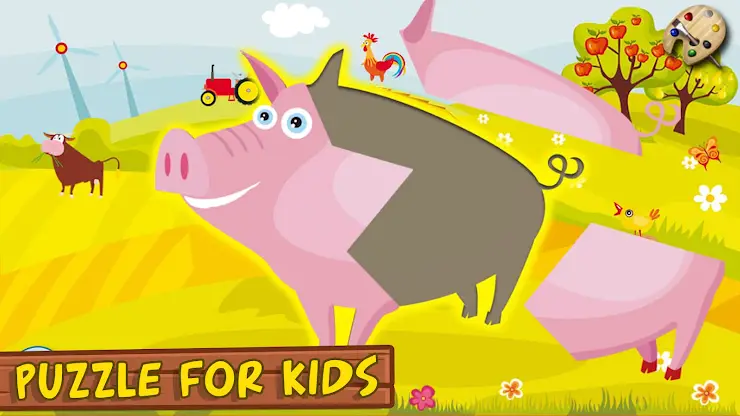 Farm Animals Puzzles Games 2+ screenshot 1