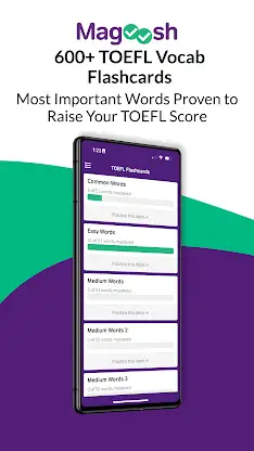 TOEFL Vocabulary Flashcards screenshot 1