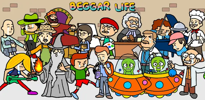 Beggar Life Clicker adventure — Android game banner