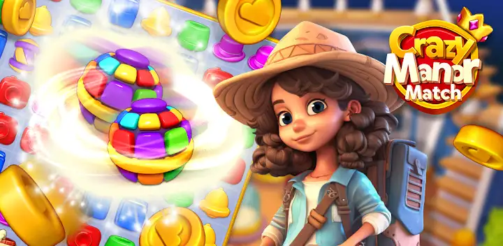 Crazy Manor Match — Android game banner
