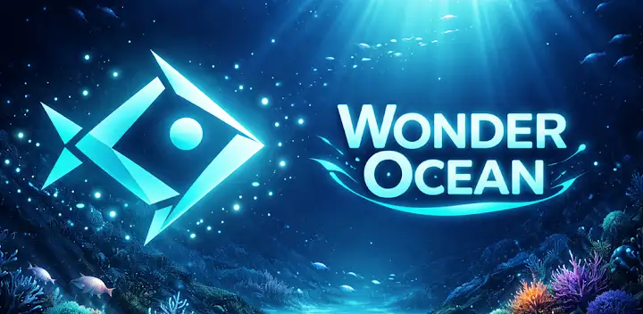 Fish Survival Game:WonderOcean — Android game banner