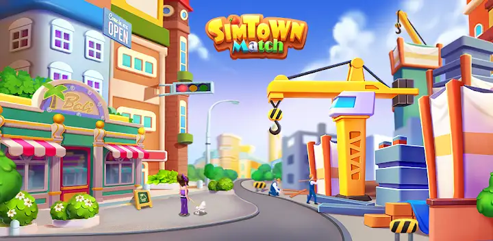 SimTown Match - Build & Match — Android game banner