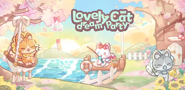 Lovely cat dream party — Android game banner