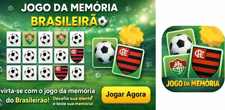 Jogo da Memória Brasileirão — Android game banner