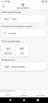 HP PrintOS Service Center screenshot 2