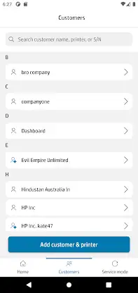 HP PrintOS Service Center screenshot 1