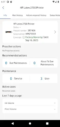 HP PrintOS Service Center screenshot 4