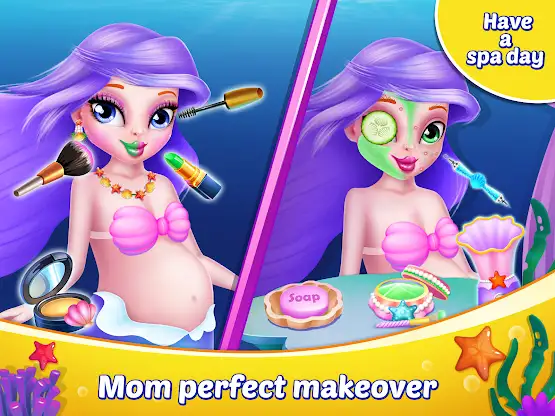 Mermaid Mommy Baby Care Game screenshot 2