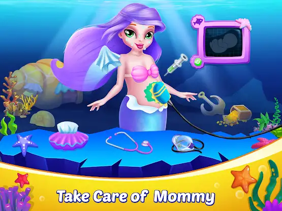 Mermaid Mommy Baby Care Game screenshot 3