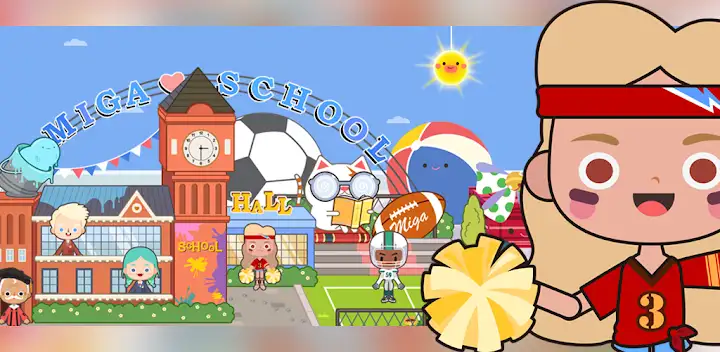Miga Town: My School — Android app banner