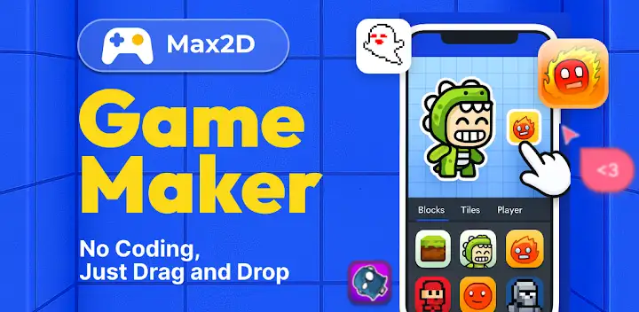 Max2D: AI Game Maker & Engine — Android app banner