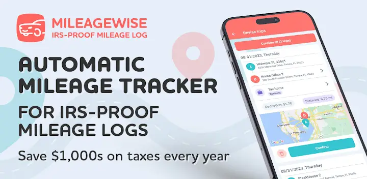 Mileage Tracker by MileageWise — Android app banner