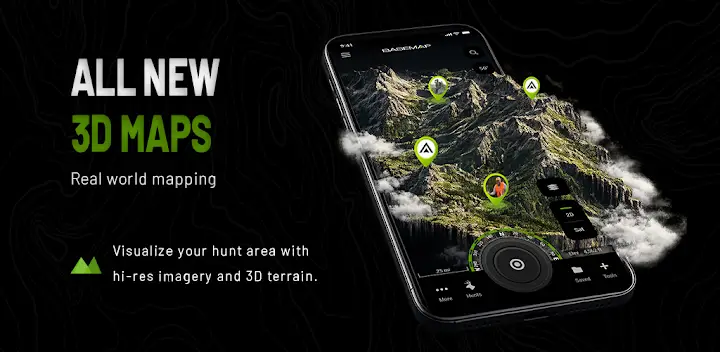 BaseMap: 3D Hunting Maps & GPS — Android app banner
