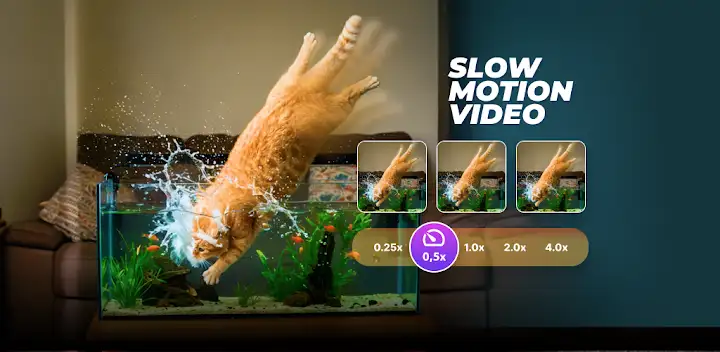 Slow motion video fast&slow mo — Android app banner
