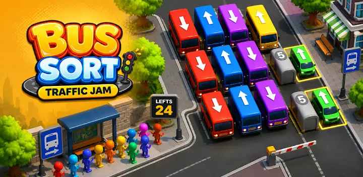 Bus Sort: Traffic Jam — Android game banner