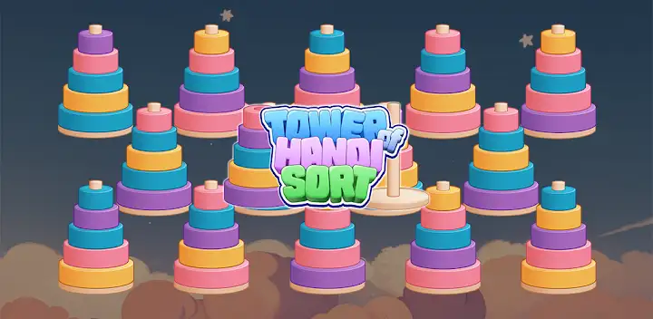 Tower of Hanoi Sort — Android game banner