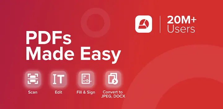 MobiPDF: PDF Editor & Scanner — Android app banner