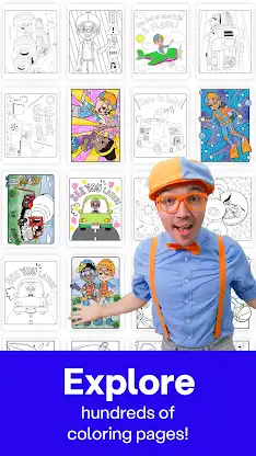 Coloring with Blippi & Friends screenshot 4