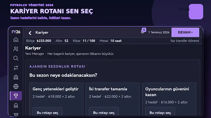 Futbolcu Yönetimi 2026 screenshot 7