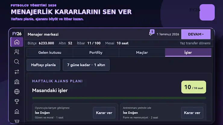 Futbolcu Yönetimi 2026 screenshot 1
