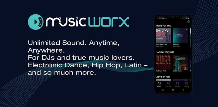 Music Worx: Play Like a DJ — Android app banner