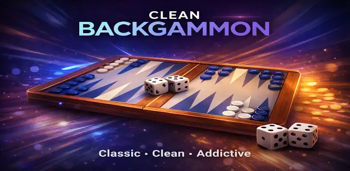 Clean Backgammon: Online — Android game banner