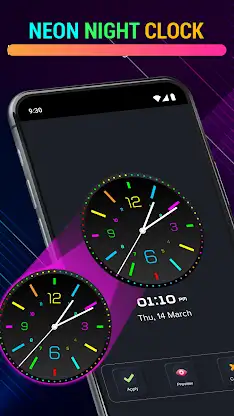 Neon Digital Clock screenshot 2