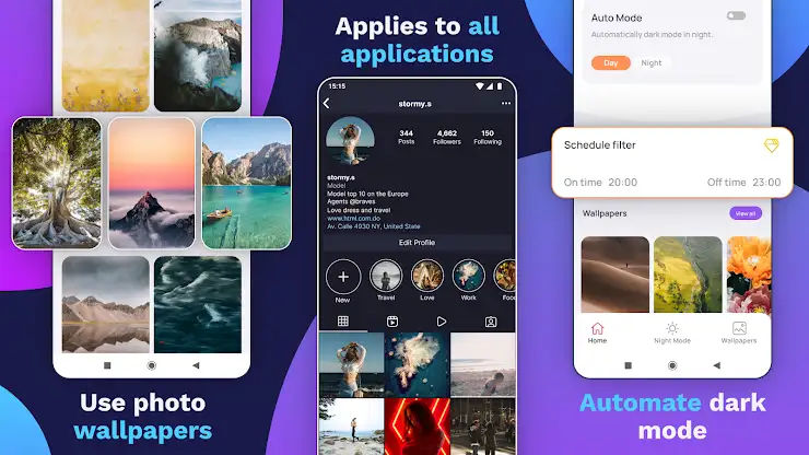 Dark Mode: Night Mode All Apps screenshot 7