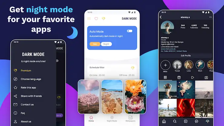 Dark Mode: Night Mode All Apps screenshot 5