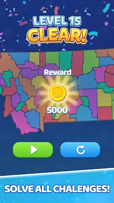 World Fit : States Puzzle screenshot 2